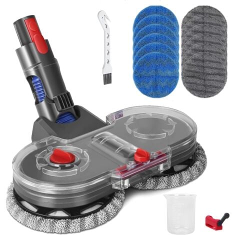 Homore Tête de Vadrouille Electrique pour Dyson V15 V11 V10 V8 V7 Aspirateur avec Réservoir D'eau Amovible, 12 Vadrouille Lavable