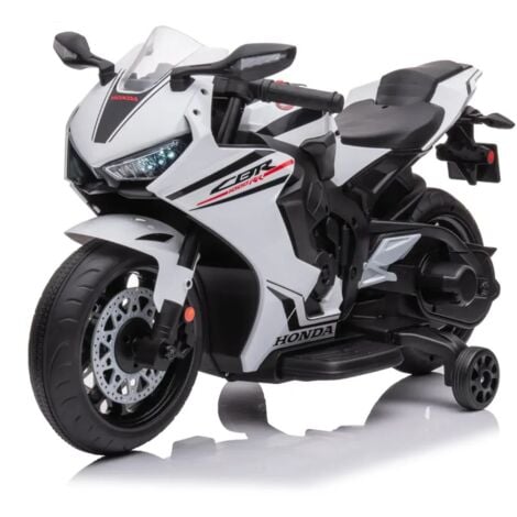 BERGHOFF Honda CBR1000 RR - Moto Électrique Enfant 12V - 2 à 5 ans - Blanc