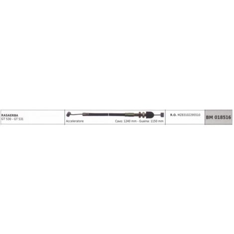 HONDA cortacésped GT530 GT531 cable del acelerador 1240 mm vaina 1150 mm