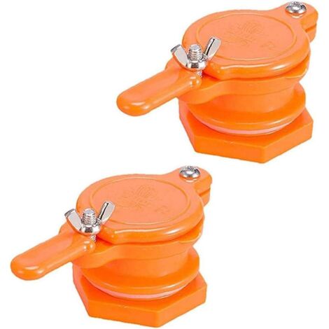 Honey Valve Honey Valve Honey Tap Valve Bottling Tool Orange 2pcs, Beekeeping Tools 44mm Diameter