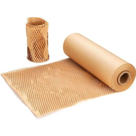Honeycomb Paper Roll 30 cm x 30 m - Tissue Paper Packaging Material Paper Roll for Fragile Items - Sustainable Alternative to Bubble Wrap, Butcher Paper