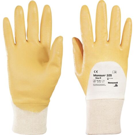 HONEYWELL 010510141E Handschuhe Monsun 105 Größe 10 curry BW-Trikot m.Nitril EN