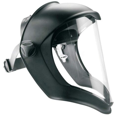 Honeywell 1011624 Bionic, visiera facciale in policarbonato trasparente con rivestimento antigraffio/Fogban, vestibilità comoda con occhiali e respiratori, meccanismo di bloccaggio (1 pezzo)