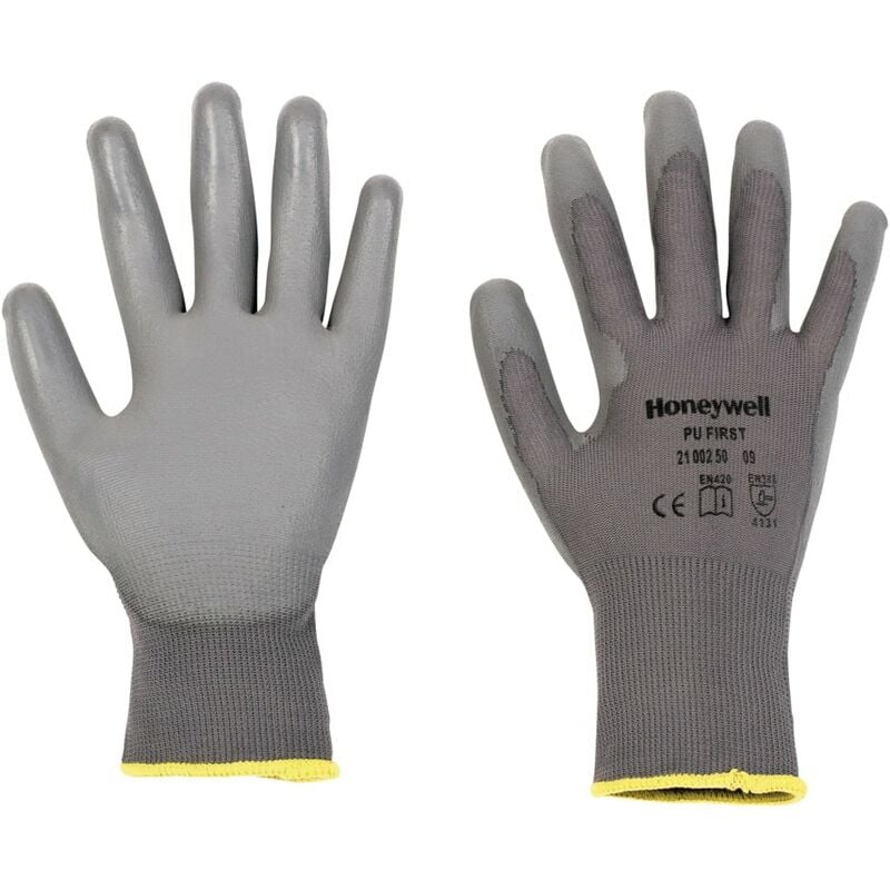2100250 pu First Grey pu Palmcoated CUT-1 Gloves SZ-10 - Grey - Honeywell