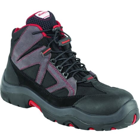 Honeywell – Chaussures hautes de sécurité S3 noires 43 – Cuir hydrofuge – Doublure Poromax® 3D respirante – Embout non métallique 200J