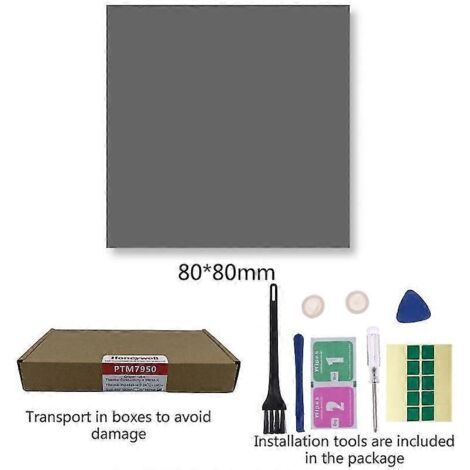 Honeywell - Coussinet thermique, coussinet de graisse silicone à changement de phase pour ordinateur portable, pâte thermique pour processeur et carte graphique 0-D-