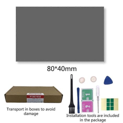 Honeywell - Coussinet thermique, pâte thermique en silicone à changement de phase pour ordinateur portable, pâte pour processeur et carte graphique 0-4080 mm