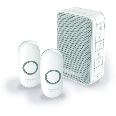 Honeywell DC313NFB Campanello Portatile Serie 3 con Due pressioni, Bianco