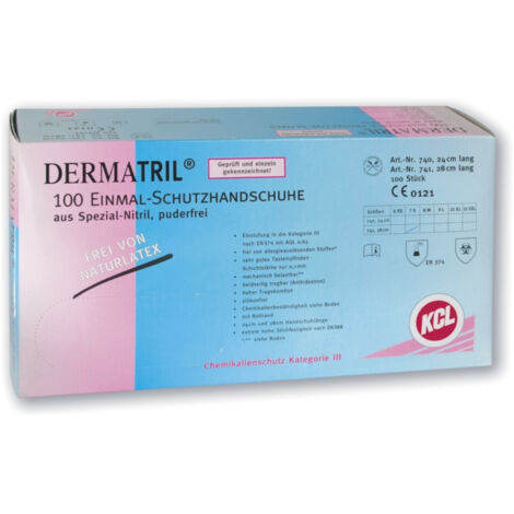 Honeywell Einweghandschuh Dermatril L 741, Gr. 9, Box a 100 Stück