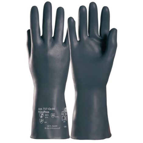 Honeywell gant chimique Nitopren 717 taille 10 gris foncé EN 388 EN 374 EPI III - 717/10