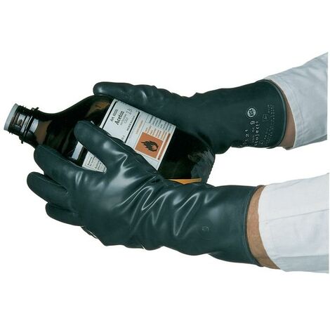 Coverguard - Gants de protection chimique orange en latex crêpé EUROCHEM  L3820 (Pack de 12)