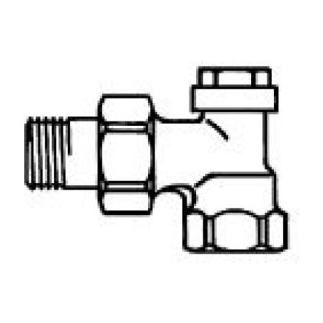 Honeywell Radiator Verschraubung Verafix 1/2 Eck vernickelt mit