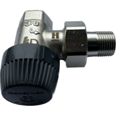 Honeywell Thermostatventil BB Messing, vernickelt Eck, 3/8'' M30x1,5 V2000EBB10