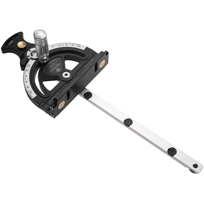 Insma - hongdui HD-TB01 Jauge à onglets de précision 0-70 degrés pour scie à table pour le travail du bois poignée de poussée 0° 22.5° 45° 67.5°
