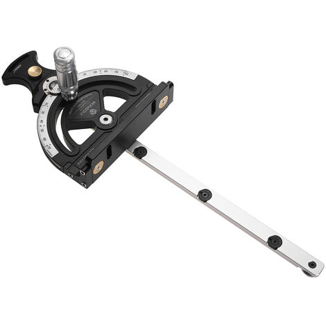 HONGDUI HD-TB01 Jauge à onglets de précision 0-70 degrés pour scie à table pour le travail du bois poignée de poussée 0° 22.5° 45° 67.5° Hasaki