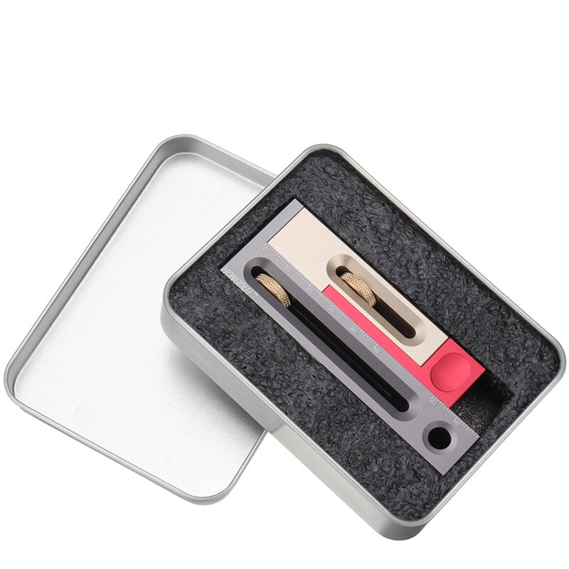 Hongdui Kerfmaker Scie de table Ajusteur de fente Outil de mortaise et de tenon Bloc de mesure mobile pour le travail du bois