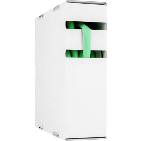 Hongshang 2111134058 Gaine thermorétractable sans colle vert 25.40 mm 12.70 mm Taux de retreint:2:1 5 m