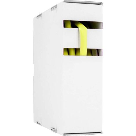 Hongshang 211184248 Gaine thermorétractable sans colle jaune 9.50 mm 4.80 mm Taux de retreint:2:1 10 m