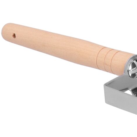 Honigschaber mit verdicktem Holzgriff – Honigschaufel, Honiggabel, Entdeckelungsgabel, Imkerbedarf [Honigschaber] – Robuster Holzgriff / Korrosionsbeständige Edelstahlspitze – Maße: 24 x 7,7 cm – Gewi