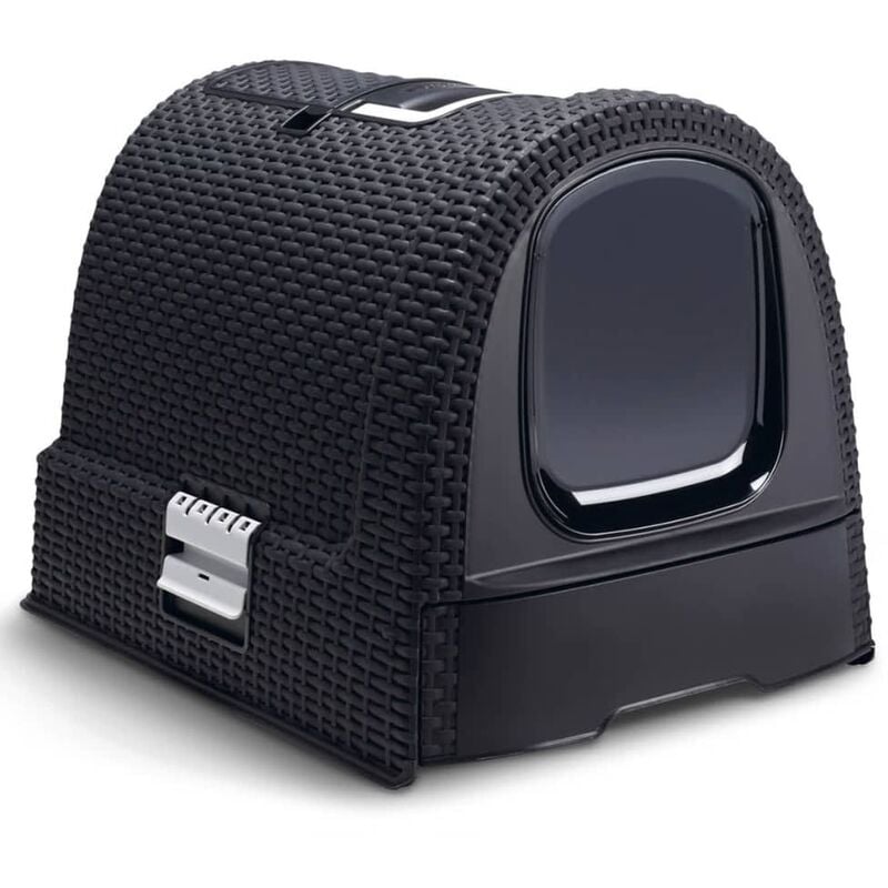 Curver - Hooded Cat Litter Box 51x38.5x39.5 cm Anthracite 400460 Anthracite