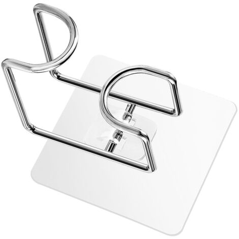 Hook Adhesive Cadre Accroche-étagère Acier Inoxydable Sans Perçage Bâtons Mur pour Cuisine Salle de Bain