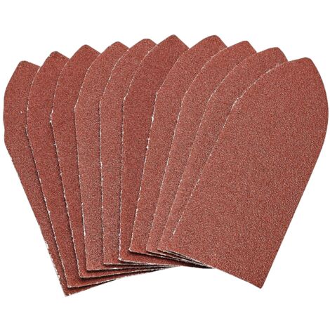 Hook and Loop Aluminium Oxide Sanding Sheets, 32 x 92mm, 120 Grit (Pack of 10) (99262)