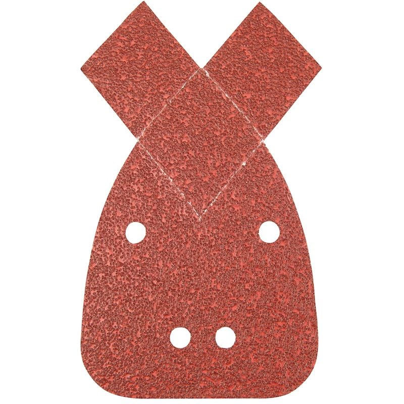 Hook & loop detail sander sheets & 2 tips 140MM 10 2 x 40, 2 x 60, 2 x 80, 2 x 120, 2 x 240 grit Silverline 597635