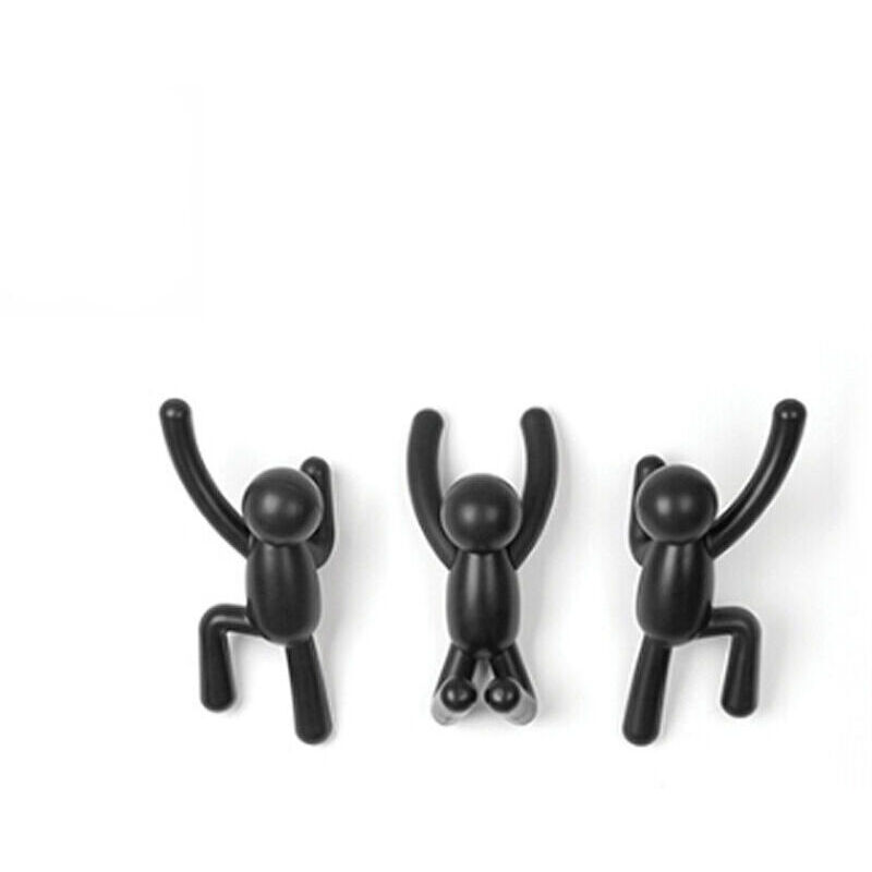 Hooks. Crochets murauxPorte-manteau décoratif. lot de 3 patères murales. Noirs