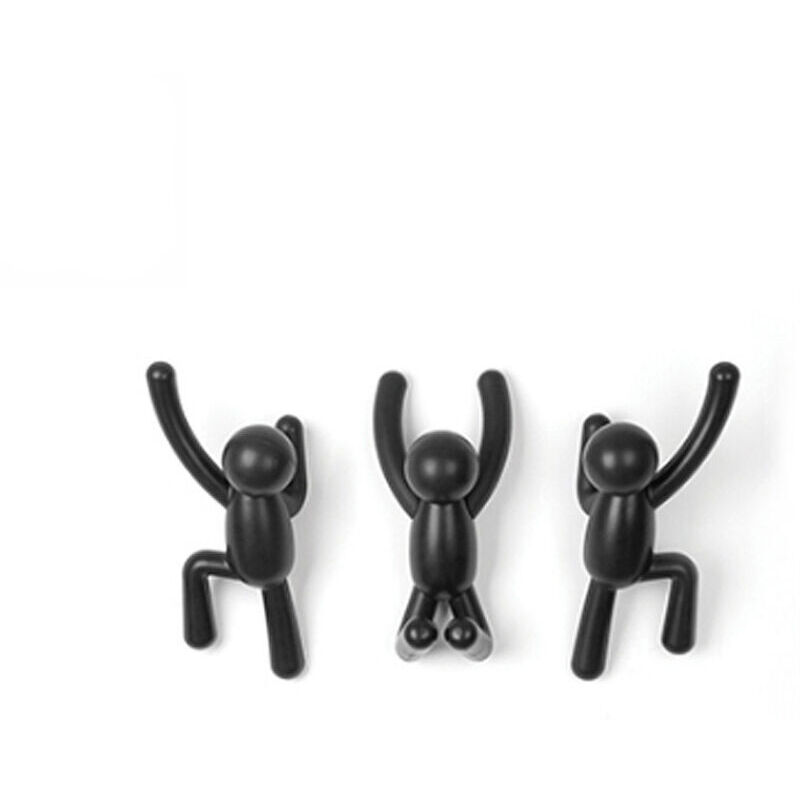 Hooks. Crochets murauxPorte-manteau décoratif. lot de 3 patères murales. Noirs