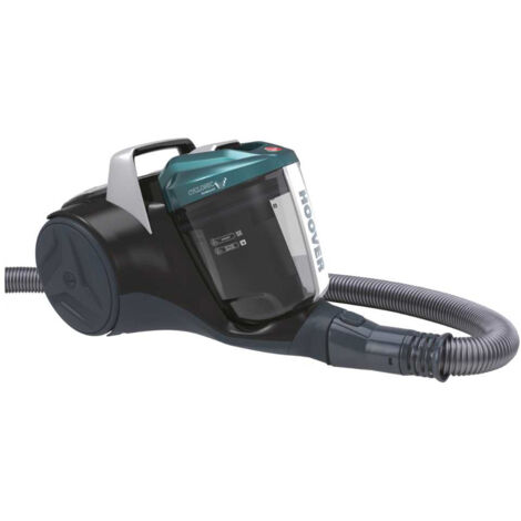 Hoover BR71B30, Aspirapolvere a traino senza sacco, 700 W, 2 litri capacità bin, 78 Decibel, Mini turbo spazzola, Nero/Verde/Grigio Fumo