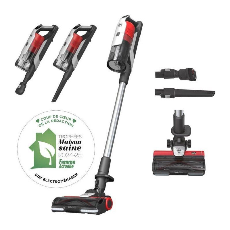 Hoover - HF910H - Aspirateur Balai Multifonction Ultra Performant 850W Grande Autonomie 30min Park&Go Filtre lavable Electrobrosse