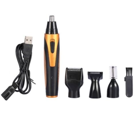 HOP - Rasoir 4 en 1 tondeuse rechargeables nez oreille Temple à cheveux barbe électrique pour hommes