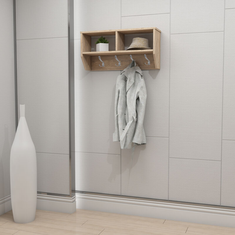 Ssb Furniture - hope-p Wall Mounted Coat Stand with shelves.