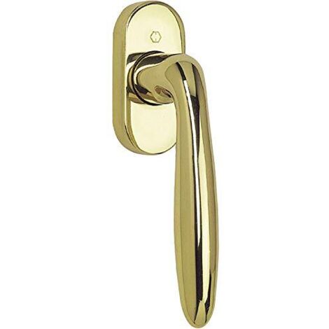 HOPPE 11567508 - Maniglia per finestra Verona-Secustik, VK 7, 32-42 mm, in ottone lucido