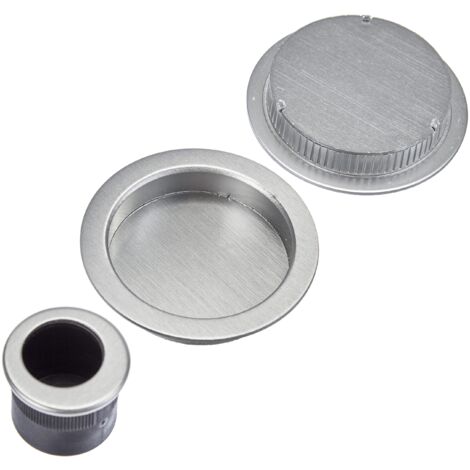 Hoppe 3947849 porta scorrevole Conchiglia Set 4920 – Senza Serratura, Rosetta tonda BL, cromato SAT