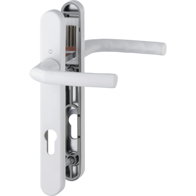 Hoppe - Birmingham Handle Set on Narrow Backplate for Profile Doors Aluminium