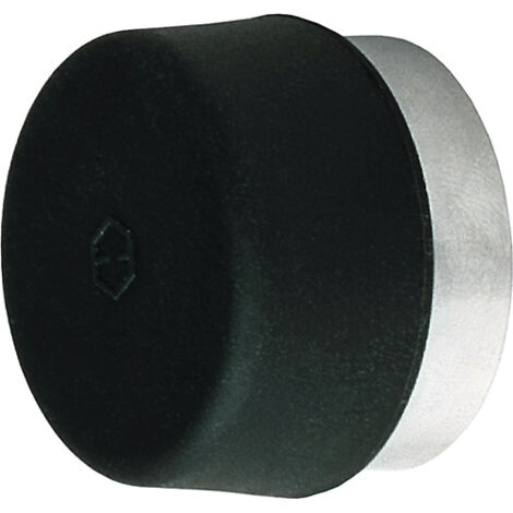 Hoppe – Butoir de porte mural en acier inoxydable F69 mat – Amortisseur caoutchouc pour chocs silencieux – Fixation invisible – Diamètre 32mm, hauteur 20mm