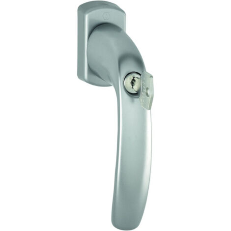 Hoppe DK-Fenstergriff, abschl, mit Druckzyl, VK7, ALU, 0810S/U10, New York, Secu100, mit Stift, F9