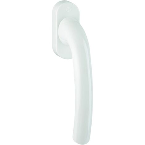 HOPPE DK-Fenstergriff Tôkyô 0710/U26 mit ovaler Rosette,VK7x32 F9016 pulverbeschichtet