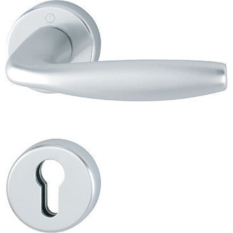 HOPPE® Drücker-Halbgarnitur mit Rosetten New York 1810H/42/42S, Aluminium, 3272861