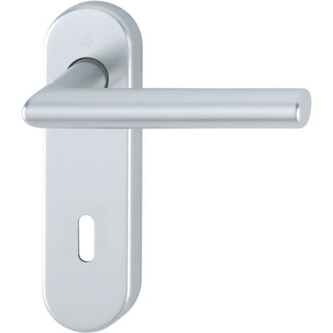 HOPPE® Drückergarnitur mit Kurzschild Amsterdam 1400/353KH, Aluminium, 10724467