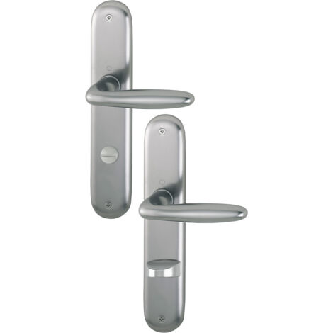 HOPPE® Drückergarnitur mit Langschild Verona 1510/273P, Aluminium, 2963011