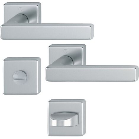 HOPPE® Drückergarnitur mit Rosetten Dallas 1643/52KV/52KVS, Aluminium, 3577198