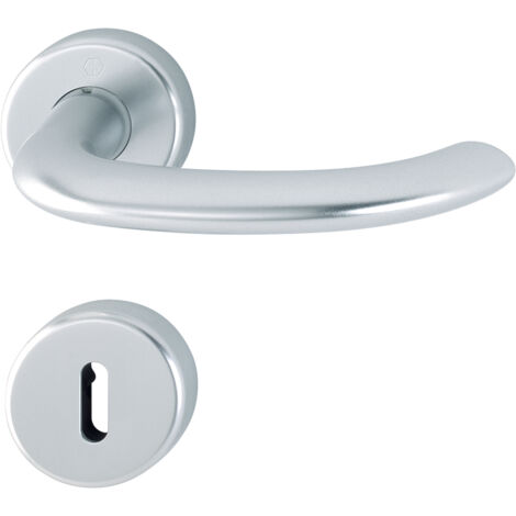 HOPPE® Drückergarnitur mit Rosetten Marseille 1138/42H/42HKVS, Aluminium, 10724045
