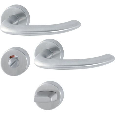 HOPPE® Drückergarnitur mit Rosetten Marseille E1138/42H/42HKVS, Edelstahl, 10720010