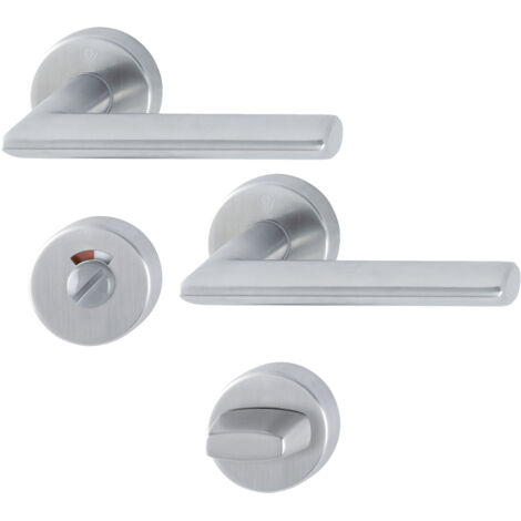 HOPPE® Drückergarnitur mit Rosetten Stockholm E1140/42H/42HKVS, Edelstahl, 10720343