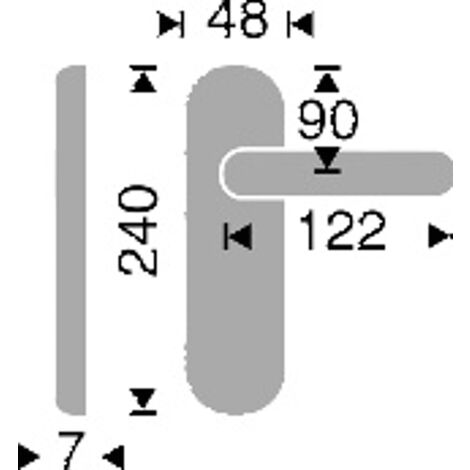 HOPPE Drückergrt. Langschild WC90 VK8/8,5 Verona Renovier Messing poliert TS37-42