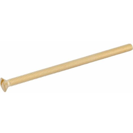 Hoppe Et Cie – Vis seule M4 pour poignée de porte – Laiton poli – Longueur 70 mm – Tête fraisée bombée – Fixation serrure à larder