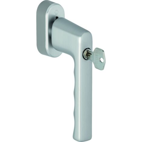 HOPPE® Fenstergriff abschließbar Hamburg 0700S/UD9020, mit Schrauben, Aluminium, 11712314