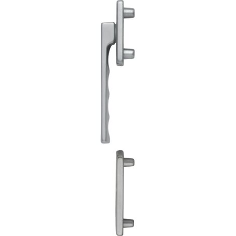HOPPE Fenstergriff-Halbgarnitur TOULON außen flach, Aluminium Edelstahl Effekt